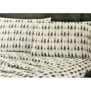 Mossy Oak Standard Pillowcases 20x30" Christmas Evergreen Trees Cabin Lodge